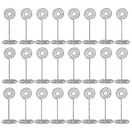 24 Pakke Bordkort Holdere Bordnummer Holdere Tråd Bord Foto Holder egnet til Bryllup Kontor Navne Mem