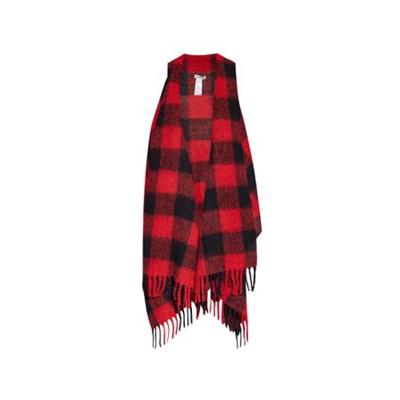 Woolrich, Red Vest with scarf Rood, Dames, Maat:ONE Size,alpaca