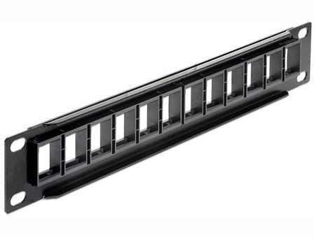 Delock Keystone Patchpanel 10" 1U 12Port