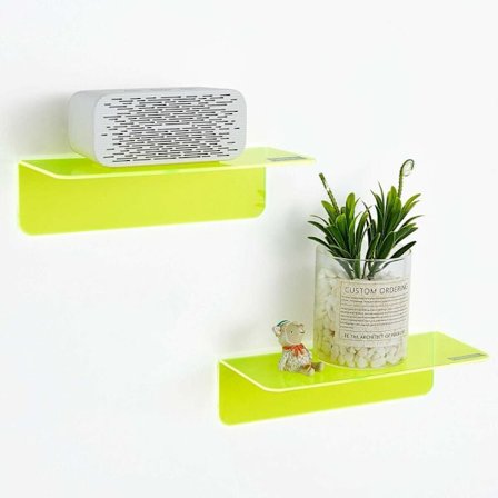 2-pack små självhäftande vägghyllor för att enkelt utöka väggytan -