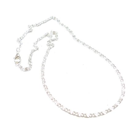 Halskedja 40 cm silverpläterad