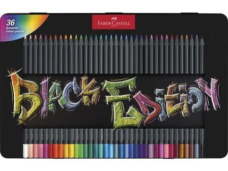 FABER-CASTELL Färgpenna Black Edition 36/fp - Lyreco - Skola och förskola - Pennor och tillbehör - Färgpennor - Trekantsgrepp