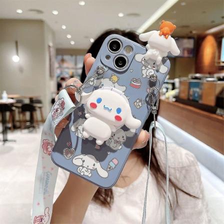 Kawaii Kuromi Cartoon Telefonfodral För Iphone 14 13 12 11 Pro Max Mini Xr X Xs Max 8 7 Plus Se Anti-fall Cover A5 For iphone 13 ProMax