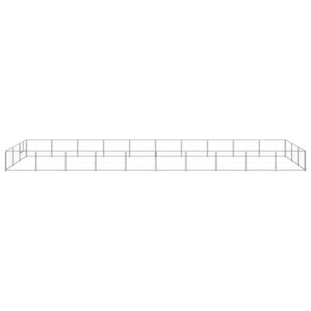 Vidaxl Hundgård Silver 30 M² Stål Silver