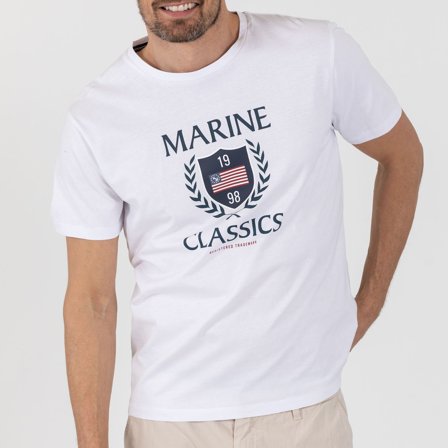 Camiseta Marine Classics Graphic Tee White, hombre, XXX-Large