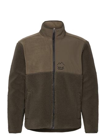 Code Xpd Borg Jacket Sweatshirts & Hoodies Fleeces & Midlayers Khakigrønn Superdry