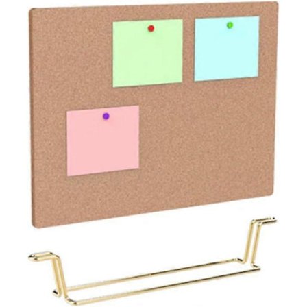 Liten Korktavla Bordsmodell Korktavla Anslagstavla Trä Nåltavla Meddelandetavla med Bas Guld för Hemmakontor Meddelandefoton Planeringstavla