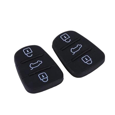 2 stk Praktisk Bilnøkkelskall 3 Knapper Folding Fjernkontrollveske for Hyundai I10 I20 I30 (Svart)