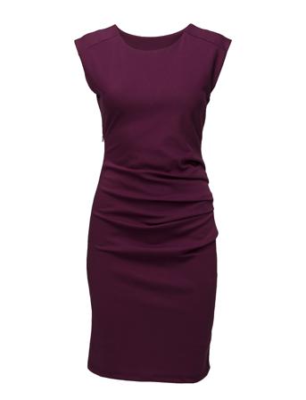 India Round-Neck Dress Knälång Klänning Lila Kaffe