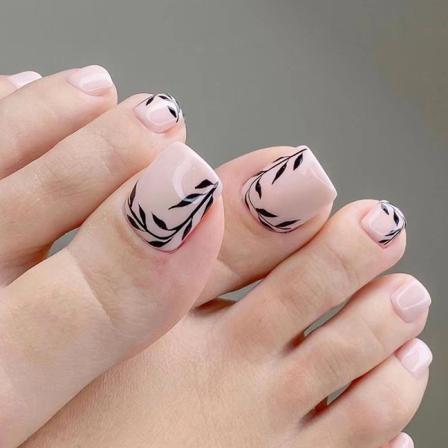 Manikyrblad Lämnar Nail Patch 24st