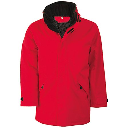 Kariban Herr Parka Performance Jacka 2XL Röd/Svart