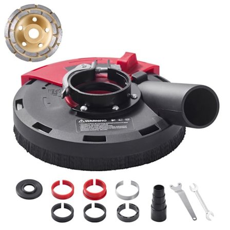 Skyddshuv för vinkelslip-Duoku-100-125 mm-Designad för att minska damm vid slipning