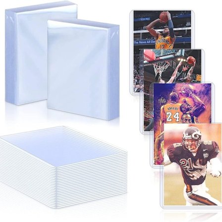 Pakke med 25 kortlommer, baseballkortlommer til kort, beskyttende lommer KLB