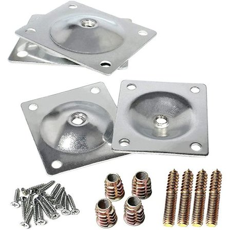 Möbelben i trä, set om 4, soffben 5 tum, klarlackerade byråben för soffa