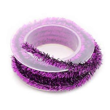 4,92 jalkaa pitkä metallinhohtoinen hopealanka-köynnös joulujuhlakoriste joulukuusen koristeeksi festivaalikoriste violetti