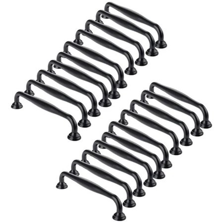 20 sorte dørhåndtag, køkkenskabe, skuffer, soveværelsesgreb, center afstand 96 mm (20-rørsmodel - 96 hulafstand) hvid[pl]