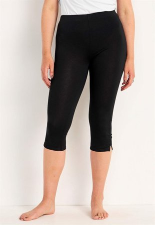 Cellbes of Sweden - Caprileggings med sidesplitter i svart for damer i størrelse 42/44