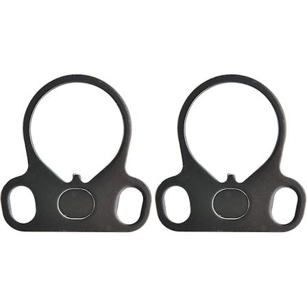 Stål Adapterforbindelsestilbehør Dobbelt Ringforbindelsesbeslag Sling Adapter (sort) (2 stk)