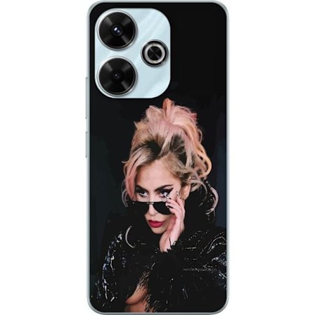 Kompatibelt Mobildeksel til Xiaomi Redmi 13 Lady Gaga portrett med solbriller og dramatisk sminke i mørk glamorøs stil
