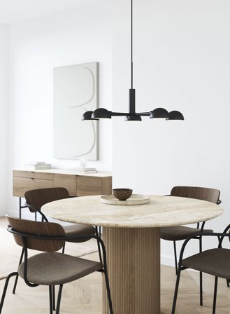 Nomi taklampe Ø71 - matt sort