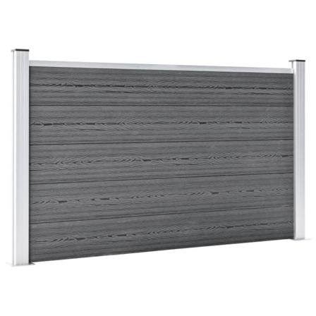 Vidaxl Staketpanel Wpc 526x106 Cm Grå Grå