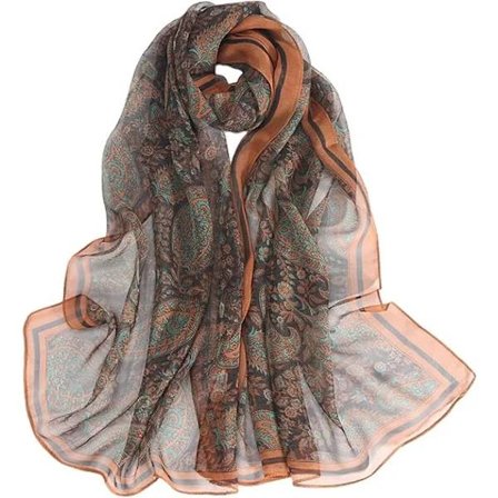 Dame Tørklæder & Sjaler Chiffontørklæder til Kvinder Let Blomstret Chiffonsjal