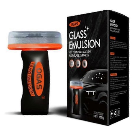 100g bilglasolie filmfjerner, 100ml rulle-type glaspolerer med rengøringspude, fjerner oliefilm og striber.