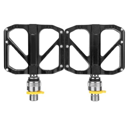 Snabbkopplingscykelpedaler i aluminiumlegering, 1 par, halkskyddspiggar för mountainbike och landsvägscykel