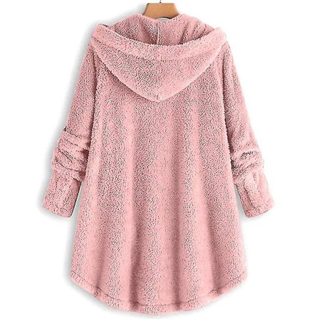 Teddybjørnejakke med hætte til kvinder Solid V