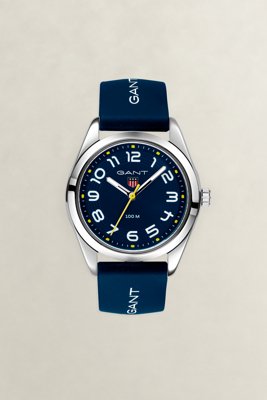 GANT - Campus klokke med mørkeblå silikonrem (7-16 år) navy