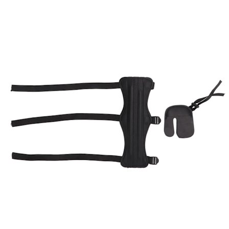 Recurve Båge Armskydd Dubbelsydda Sömmar Mikrofiberläder PU Material Svart Förtjockat Skyddande Hölje