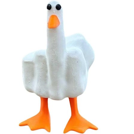 Resin Duck Figur mellemfinger And Statue Lille And