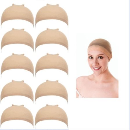 10 stk parykkhetter for kvinner Hd parykkhette for lace front parykk skallet parykkhette for parykker strømpehetter for parykker