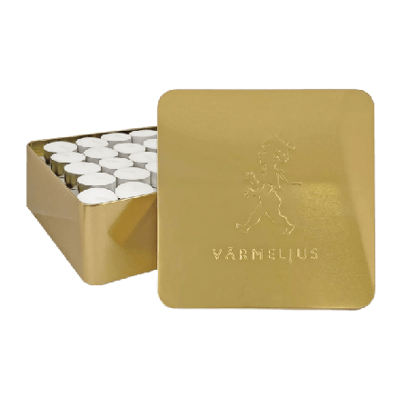 Solstickan Design Värmeljuslåda 21 cm Ljus & ljusstakar Guld 21x21x8,5cm