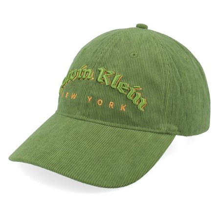Calvin Klein - Verde unconstructed Cappellino - Corduroy Graphic Baseball Medieval Forest Dad Cap @ Hatstore