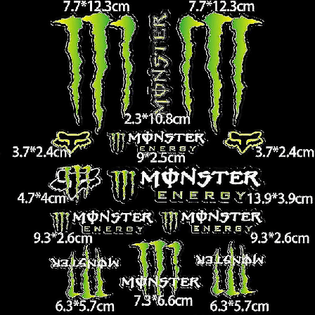 Racingbil Motorcykel Monster Energy Decal för Yamaha Honda Kawasaki Suzuki