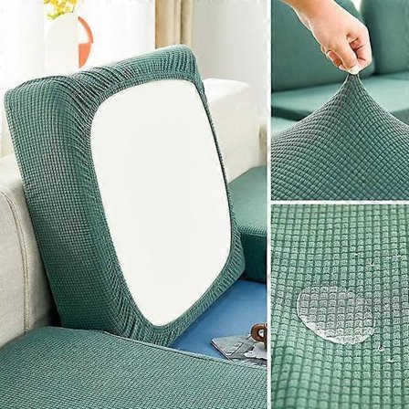 Jacquard Vannavstøtende Sofapute Trekk Elastisk Grå Sofatrekk For Stue Møbelbeskytter For Barn Avtagbart