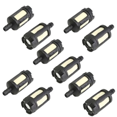 Generellt bränslefilter för Jane trädgårdskedjesåg, gräsklippare, maskiner, 10 stycken