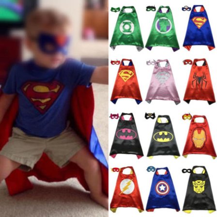 Superheltkapper Barn Baby Helter Maske Batman Cosplay Kostyme Hot-FA-