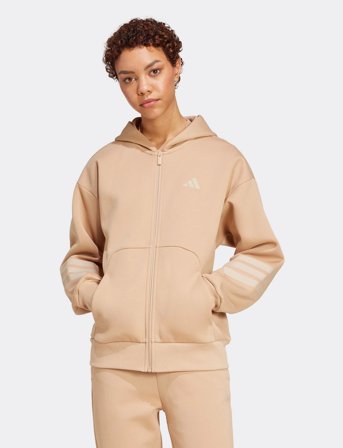 adidas Sportswear W Fi 3S Fz Hd - Beige - XXL