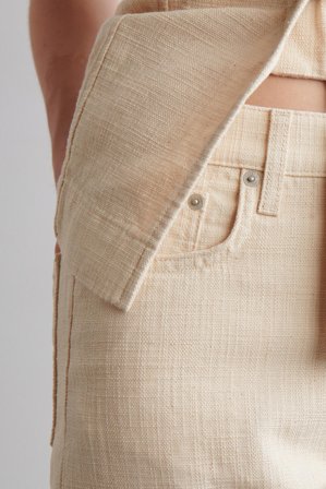 COS Women's Jeans Reprise In Tela A Gamba Dritta in Bianco