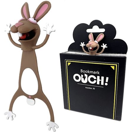 Morsomme 3D-tegneseriebokmerker Dyr Lesebokmerker for studenter Kontormateriell Kreativ gave Ideell for gutter og jenter (Kanin)