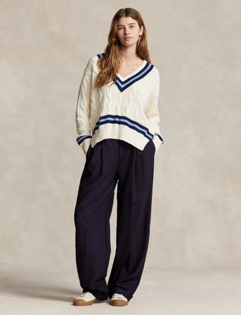 Polo Ralph Lauren The Iconic Cricket Sweater - Beige - XL