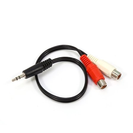 4 st Mini-Jack 3,5 mm hane till 2x RCA hona ljudadapterkabel -
