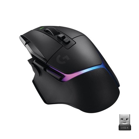 Logitech G G502 X PLUS - mus - 2.4 GHz - svart