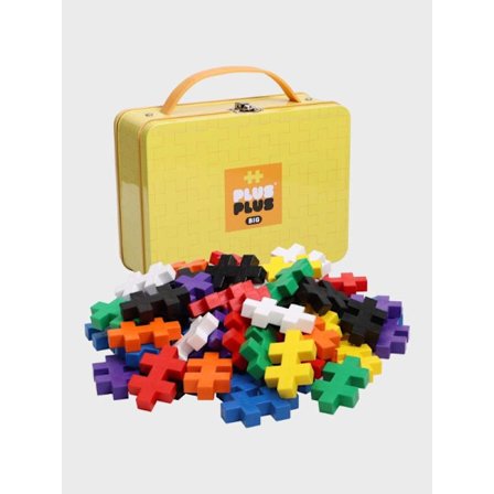 Plus-Plus BIG Gul Metallväska Basicmix, 70 st