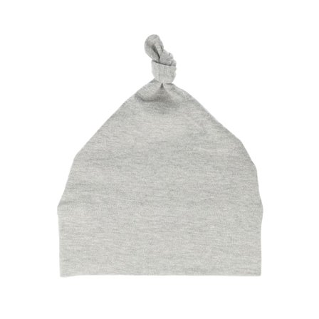 Babybugz - Gris traditionalbeanie Beanie - Kids Heather Grey Melange Baby One-knot Beanie @ Hatstore