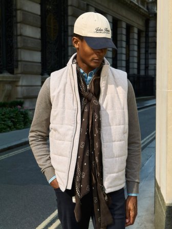 Beige Weste Regular Fit