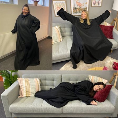 Fleecepledd med ermer av høy kvalitet - Svart_jar