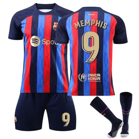 22-23 Barcelona Set #9 Memphis Depay Fotballtrøye 2XL